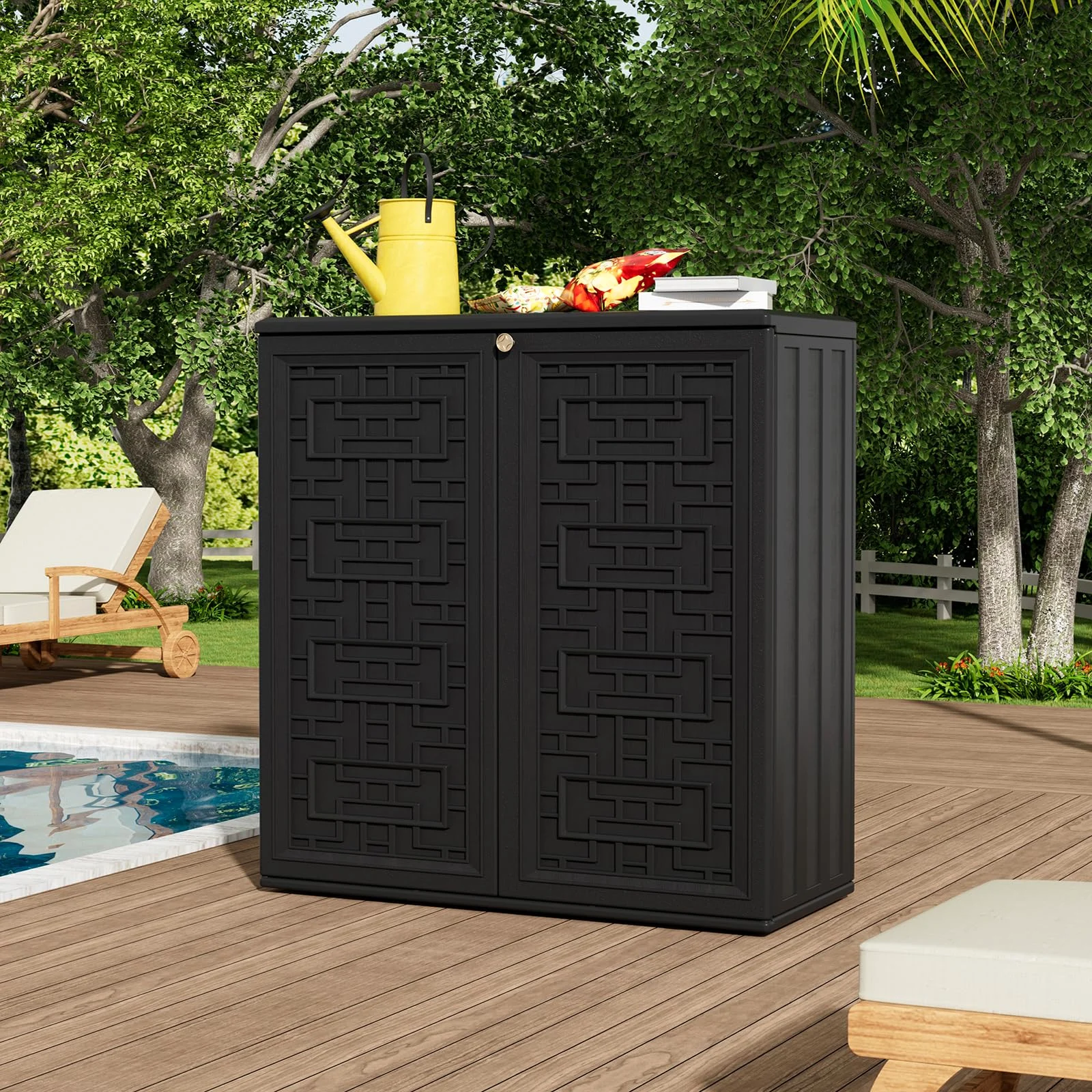 ZZM 10 cu ft HDPE outdoor storage shed, view 5