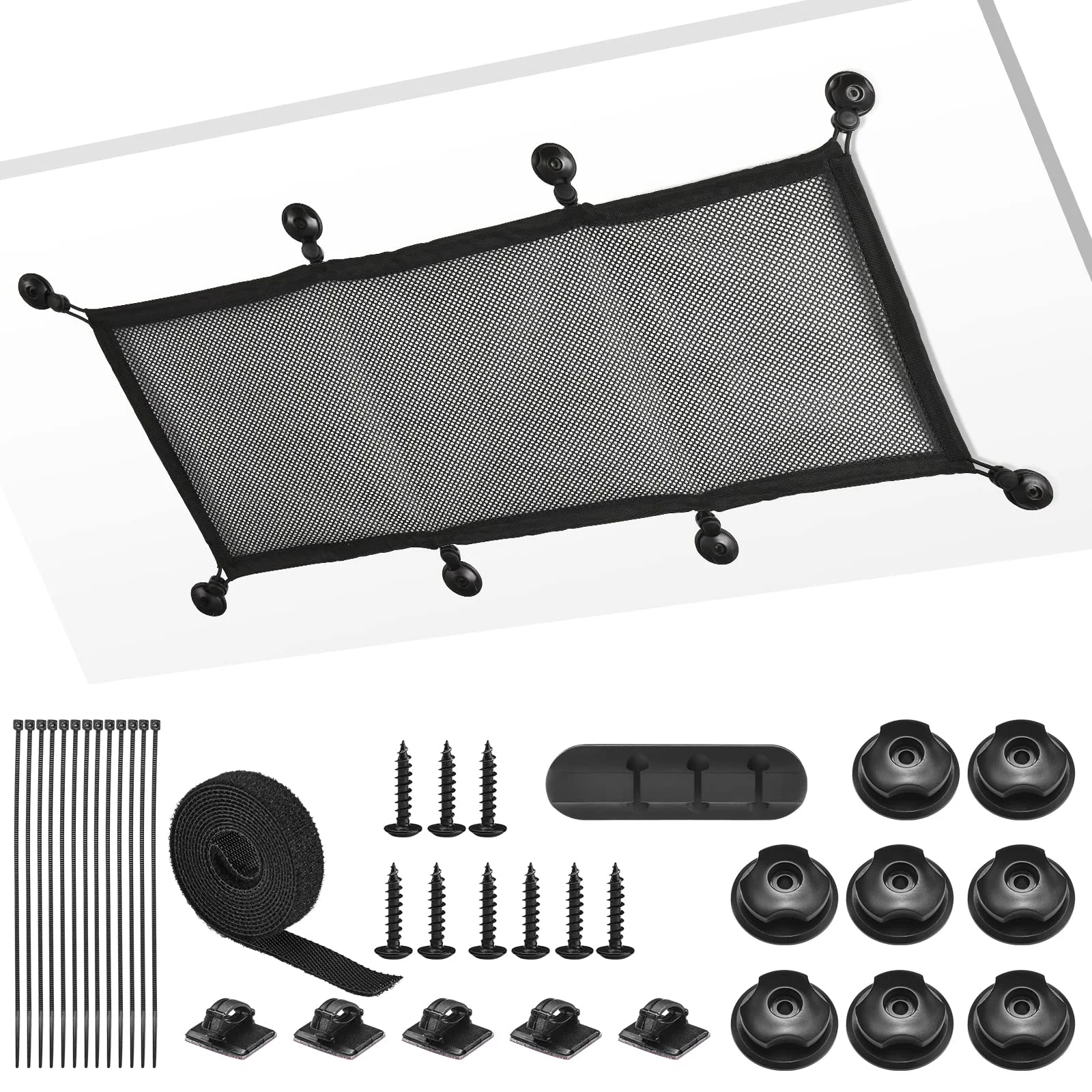 ZZM Under-desk cable management net, front view