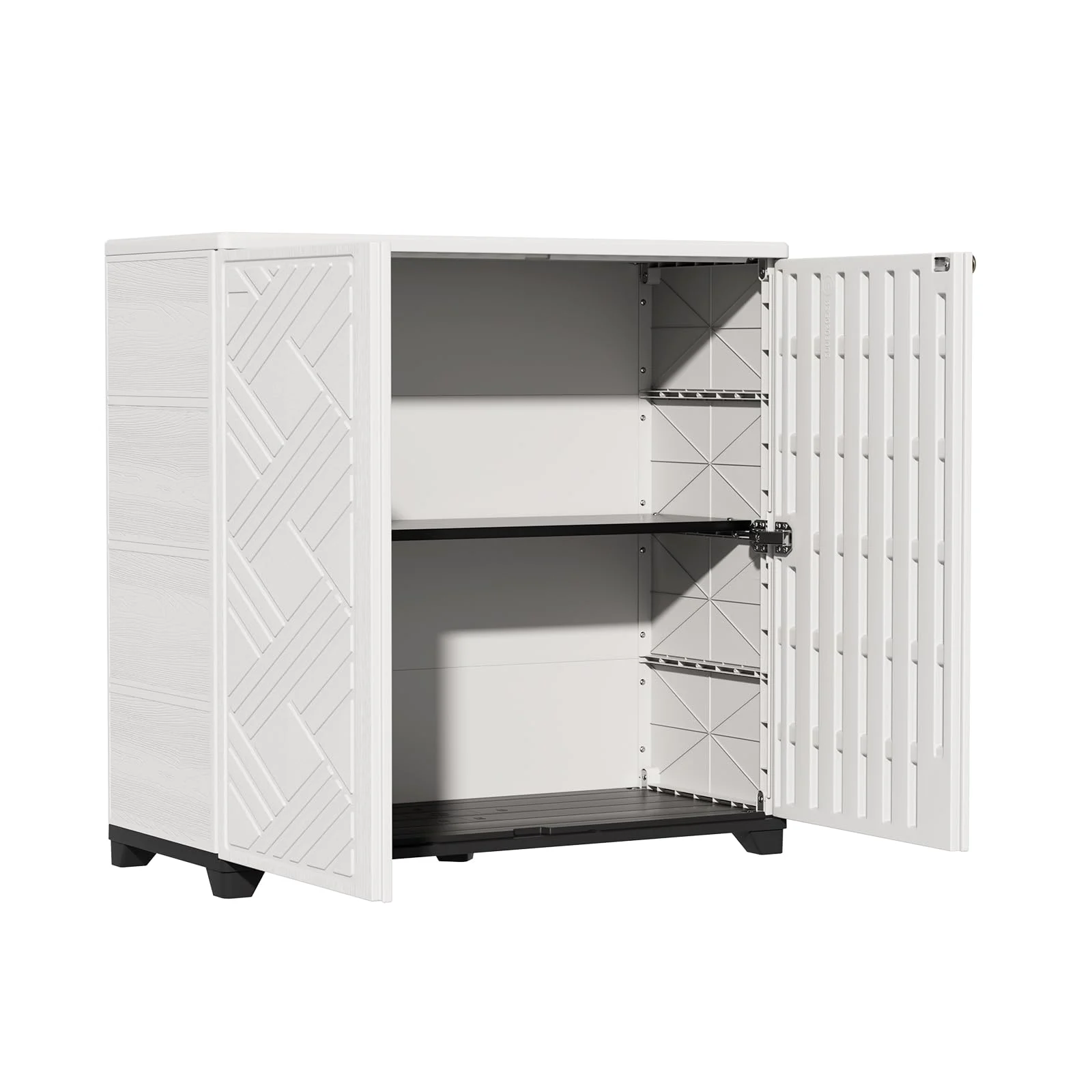 ZZM Plastic shelf set for storage sheds in black, 34 by 0 in, view 2