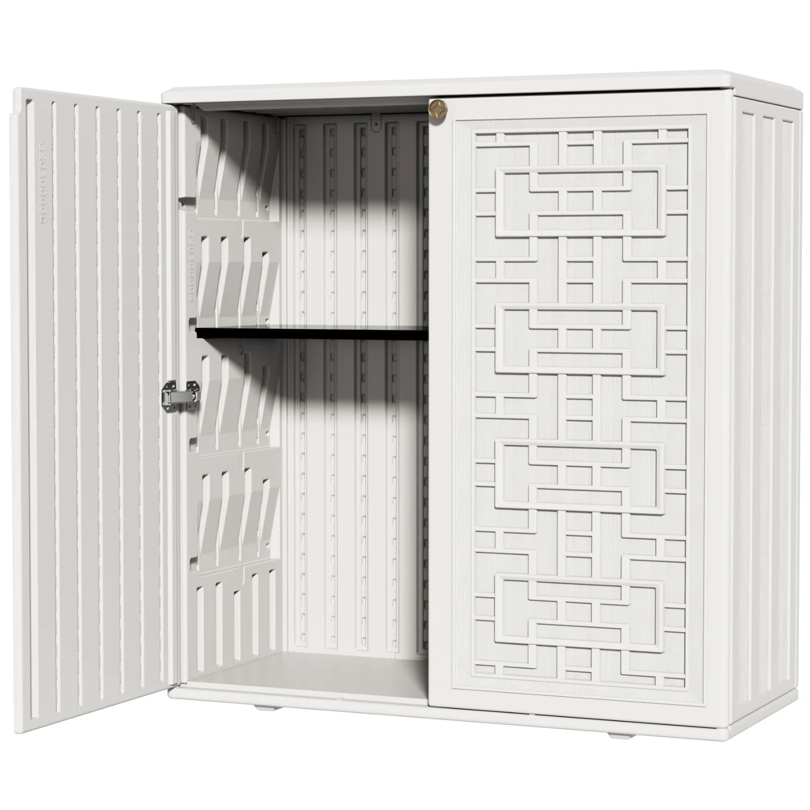ZZM 10 cu ft HDPE outdoor storage shed, view 6