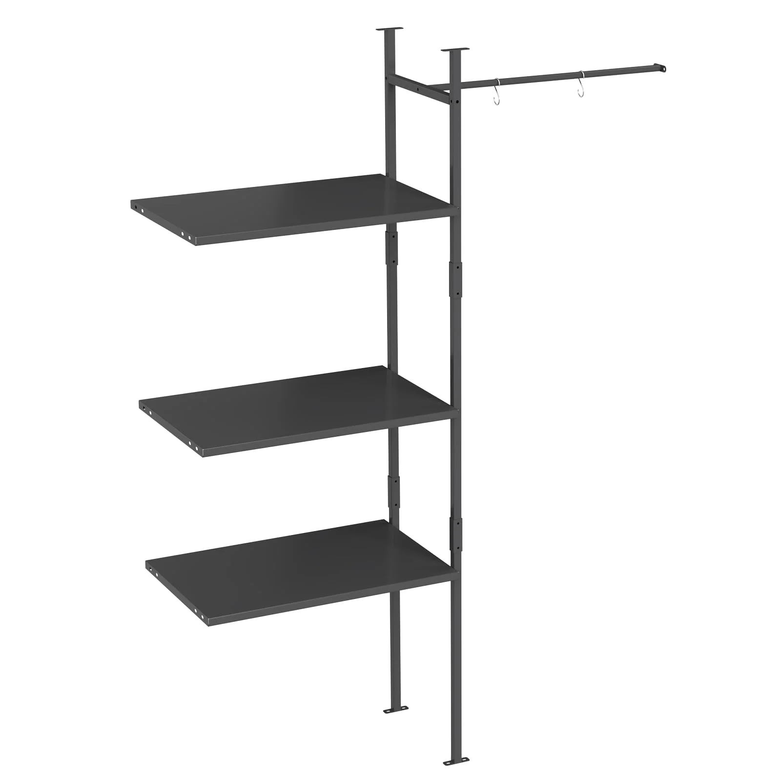 ZZM Plastic shelf set for 37 cu ft and 57 cu ft sheds, front view