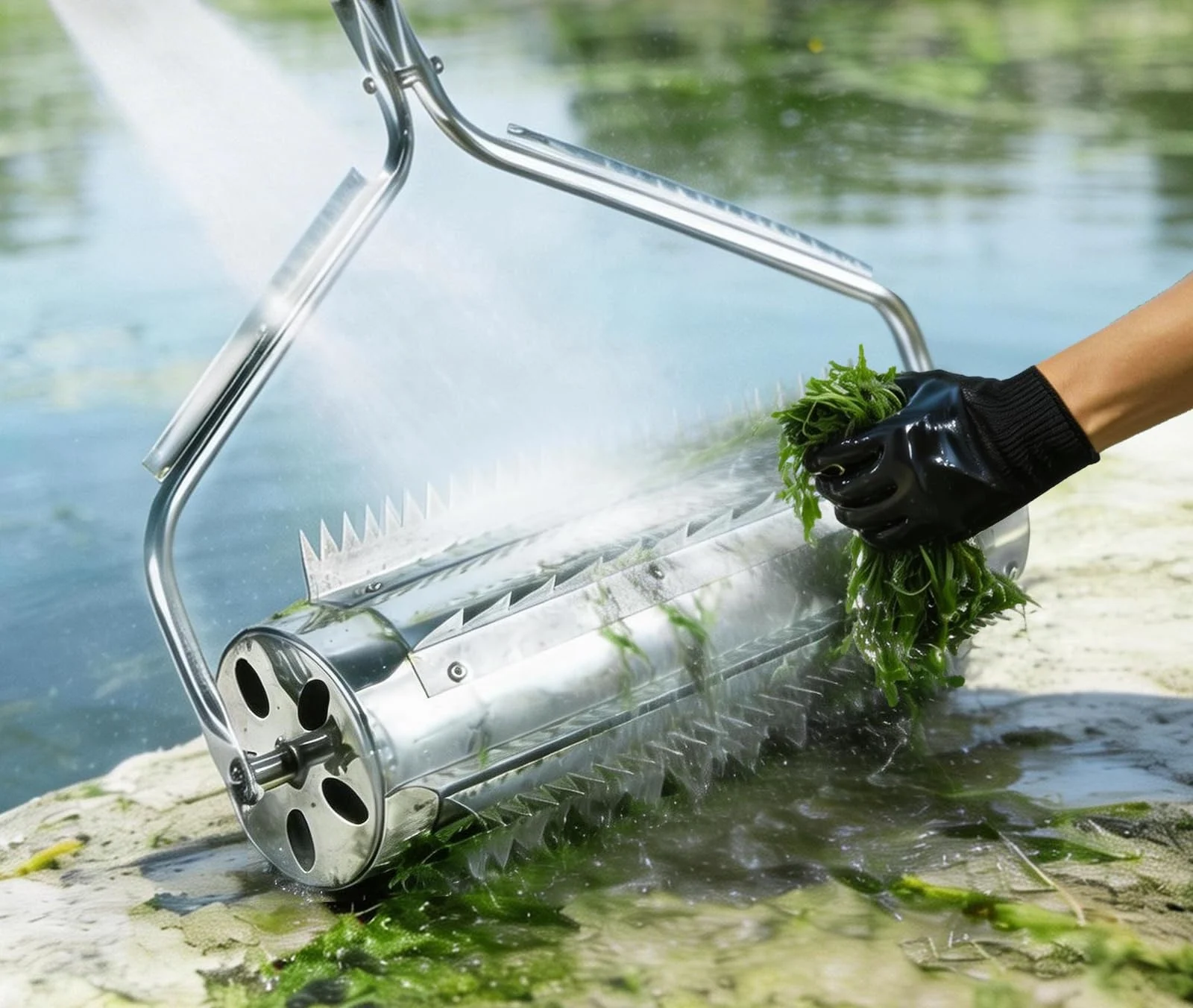 ZZM Pond rake roller with weed cutter, view 2