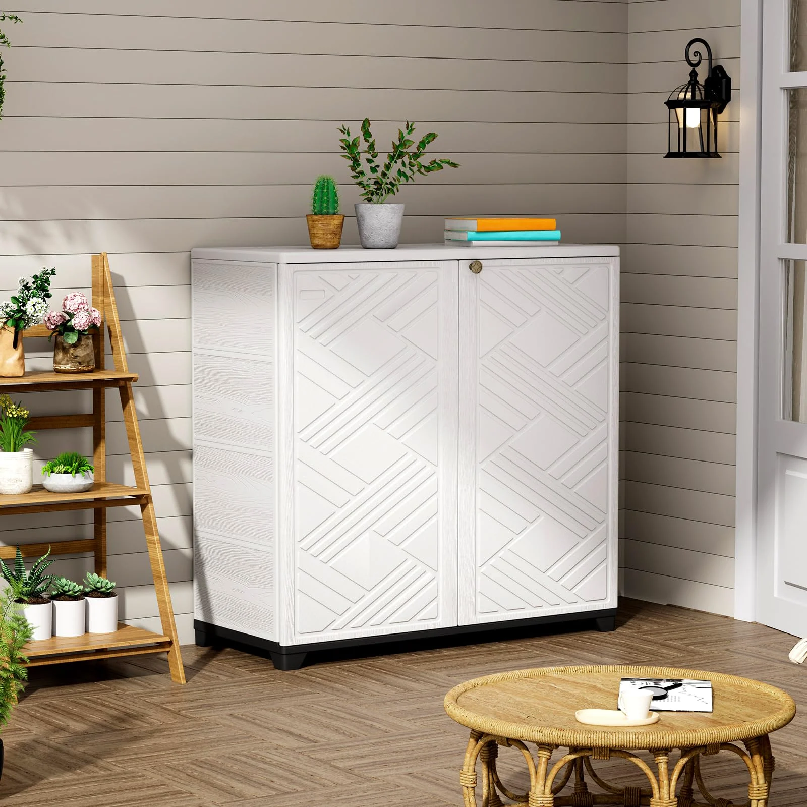 ZZM Plastic shelf set for storage sheds in black, 34 by 0 in, view 4