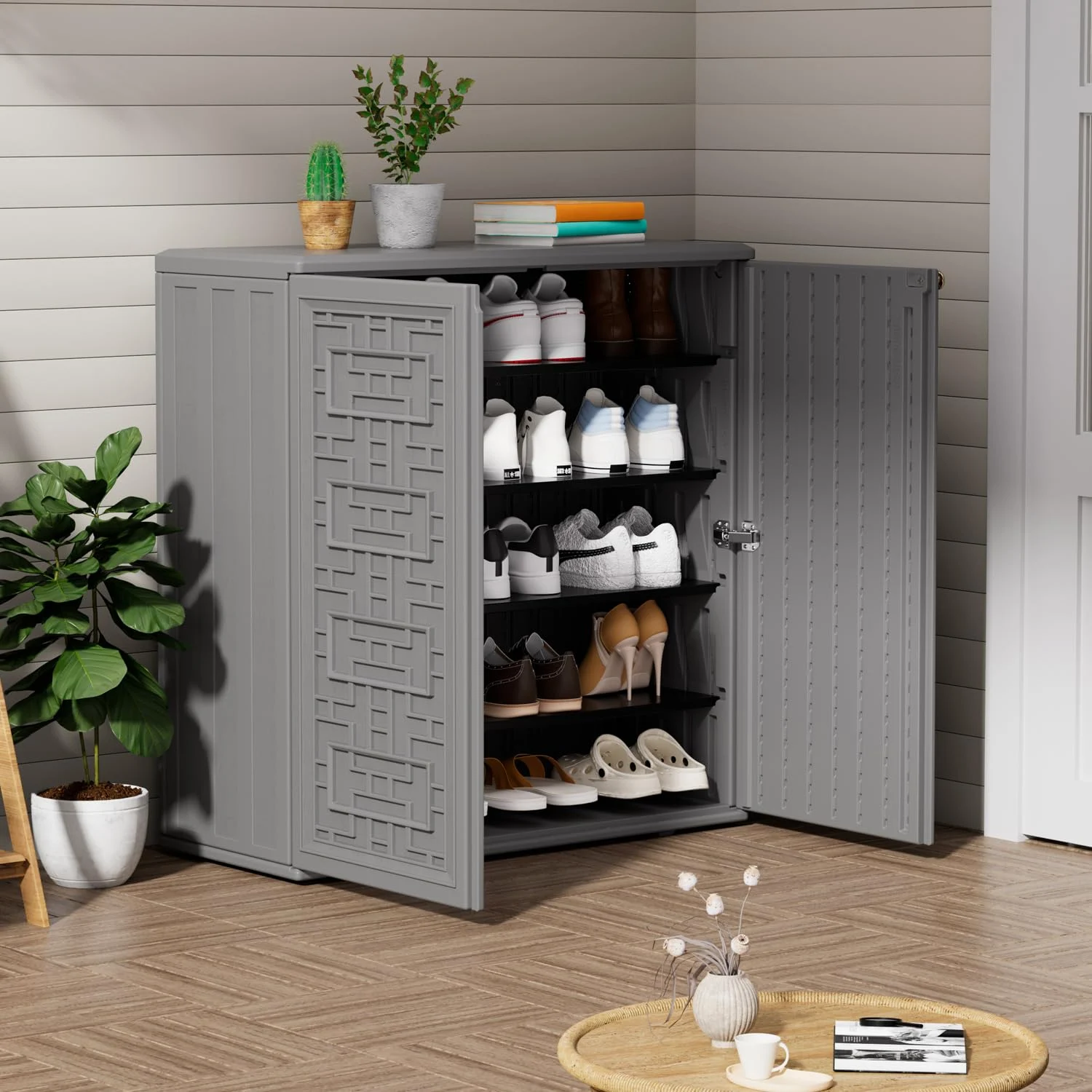 ZZM Two-piece metal shelf set for 60 gallon cabinets, view 3