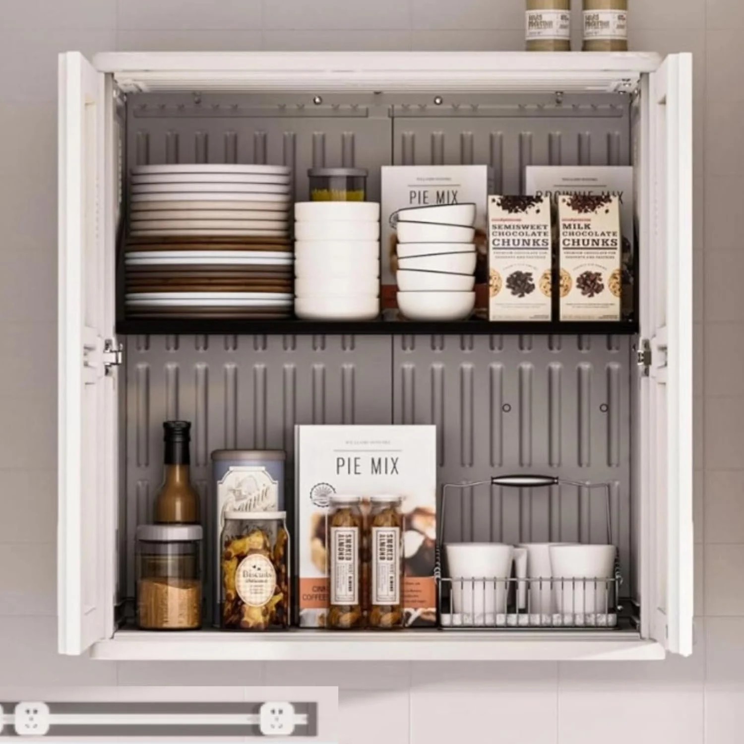 ZZM Resin wall cabinet with double doors, view 2