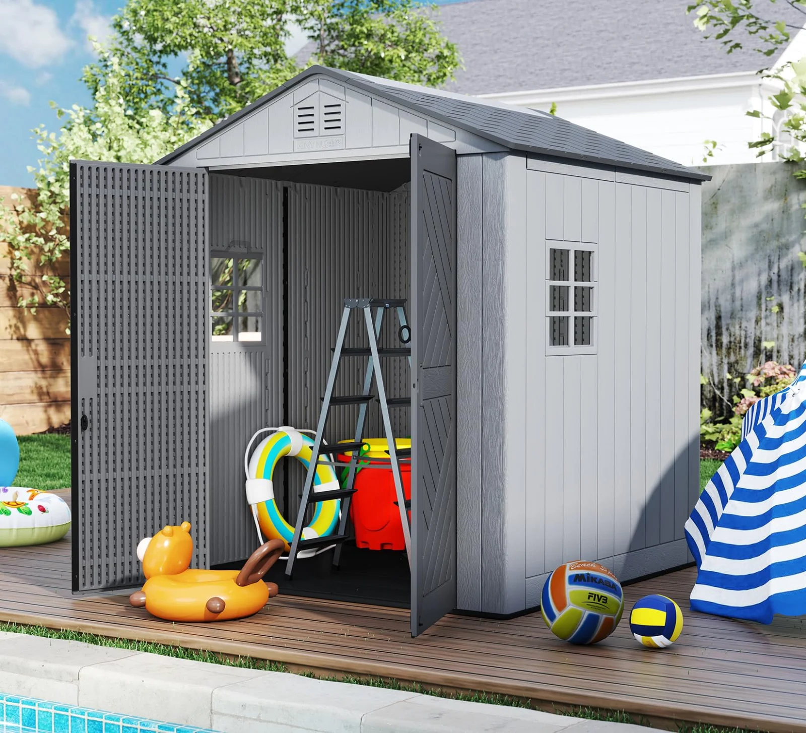 Anchoring a resin shed, and why an empty one moves