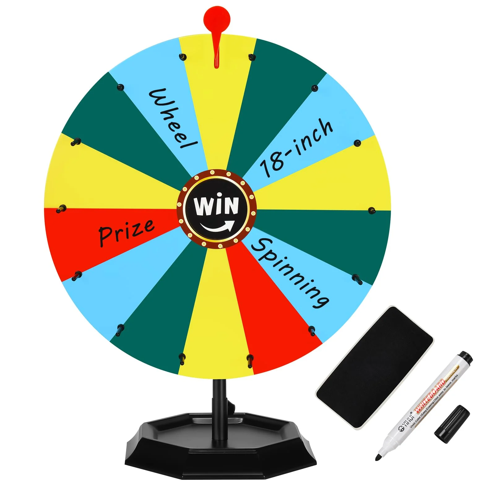 ZZM 18-inch desktop prize wheel, front view