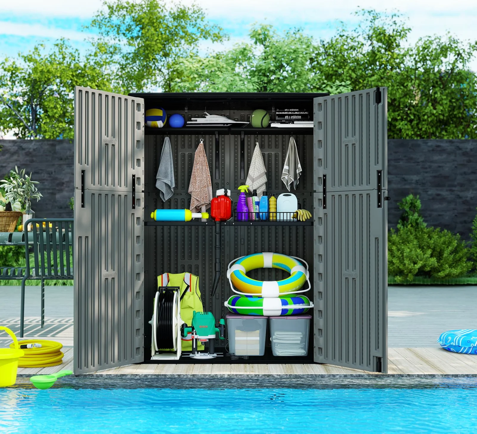 ZZM Plastic shelf set for 37 cu ft and 57 cu ft sheds, view 5